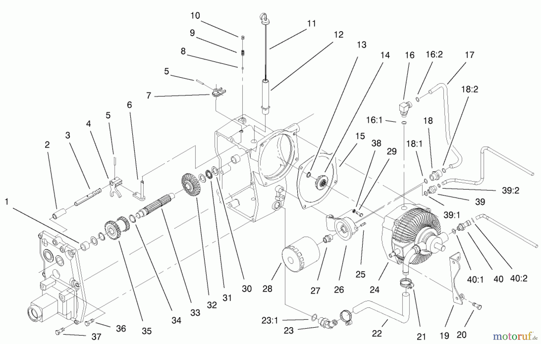 Toro Neu Accessories, Mower 104-4671 - Toro Sales Kit, 522xi Indy Special Edition Garden Tractor HYDRO TRANS AXLE ASSEMBLY #2