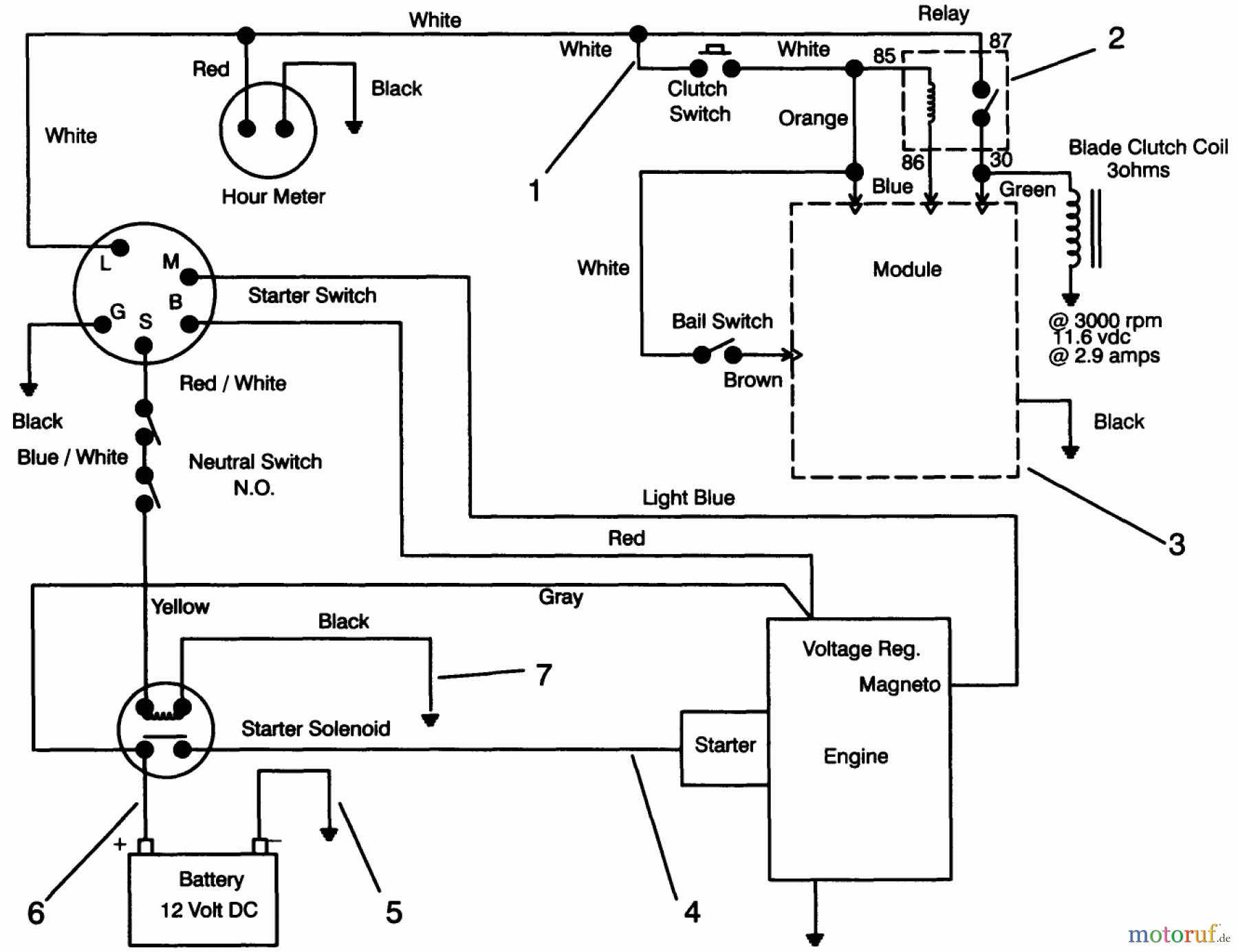  Toro Neu Mowers, Drive Unit Only 30190 - Toro Mid-Size Proline Hydro Traction Unit, 18 hp, 1994 (49000001-49999999) ELECTRIC SCHEMATIC