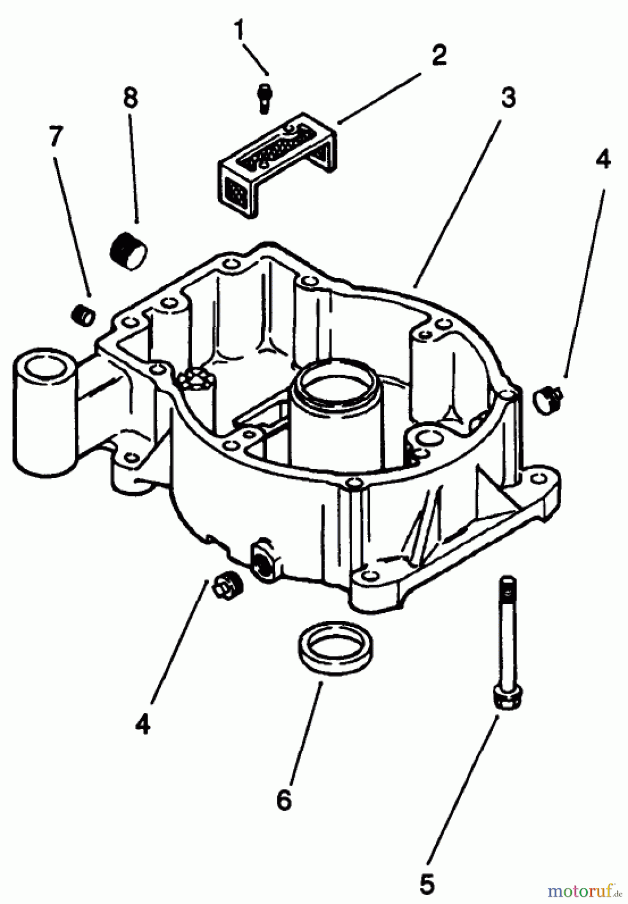 Toro Neu Mowers, Drive Unit Only 30190 - Toro Mid-Size Proline Hydro Traction Unit, 18 hp, 1992 (20000001-29999999) OIL PAN-ENGINE MODEL NO. MV18S-TYPE 58543