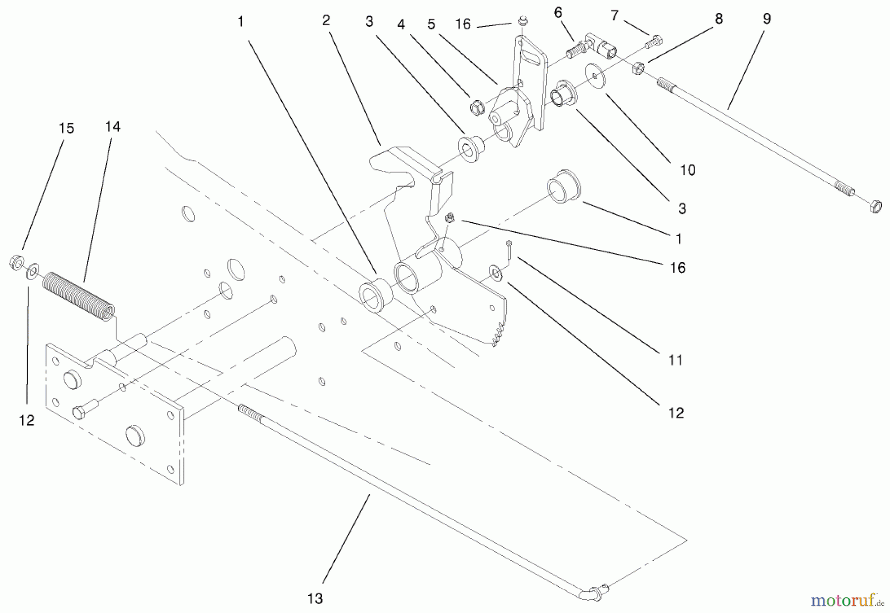 Toro Neu Accessories, Mower 104-4671 - Toro Sales Kit, 522xi Indy Special Edition Garden Tractor LOWER PARKING BRAKE ASSEMBLY