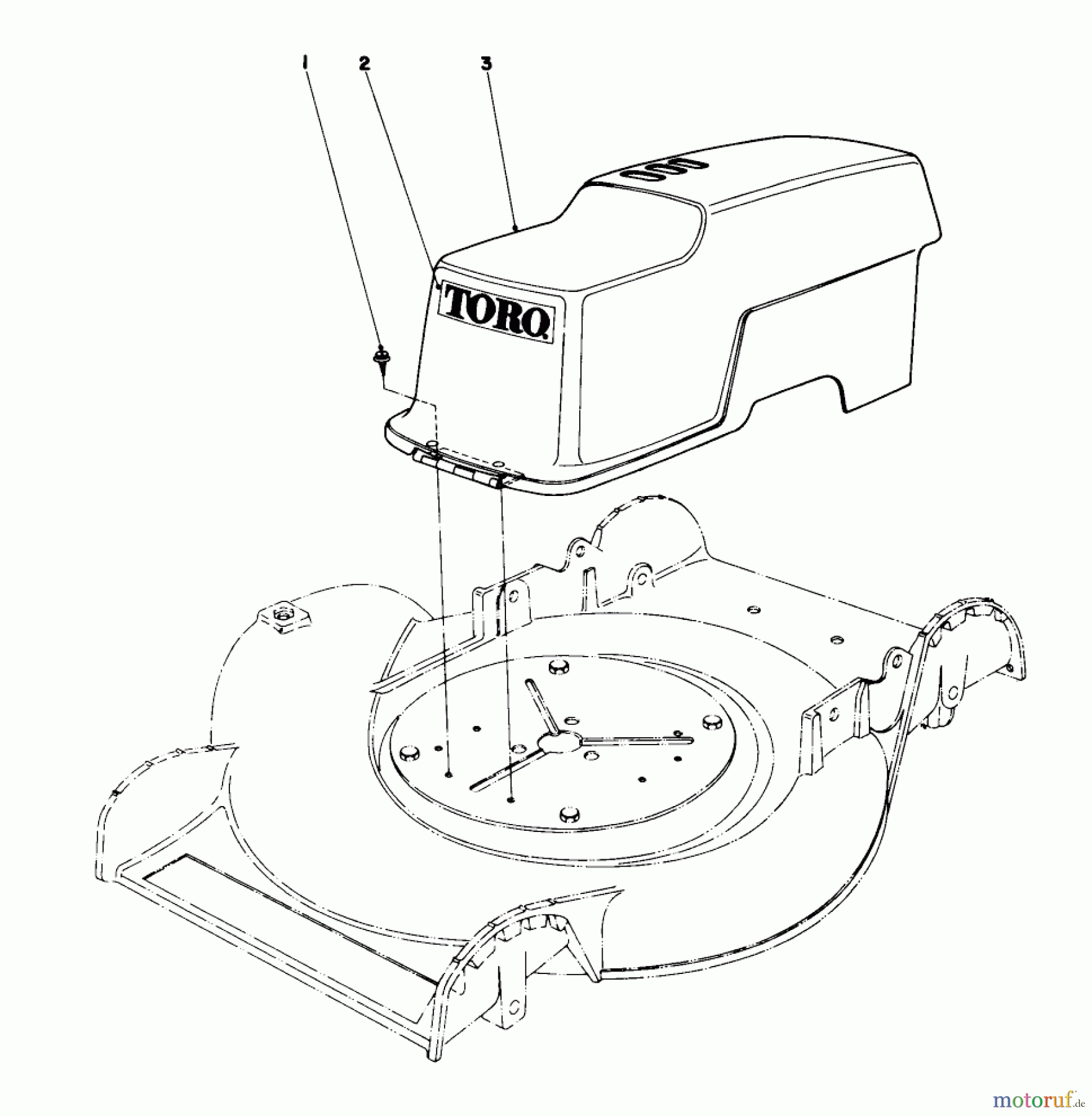 Toro Neu Mowers, Electric 17033 - Toro Electric Lawnmower, 1975 (5000001-5999999) SHROUD ASSEMBLY