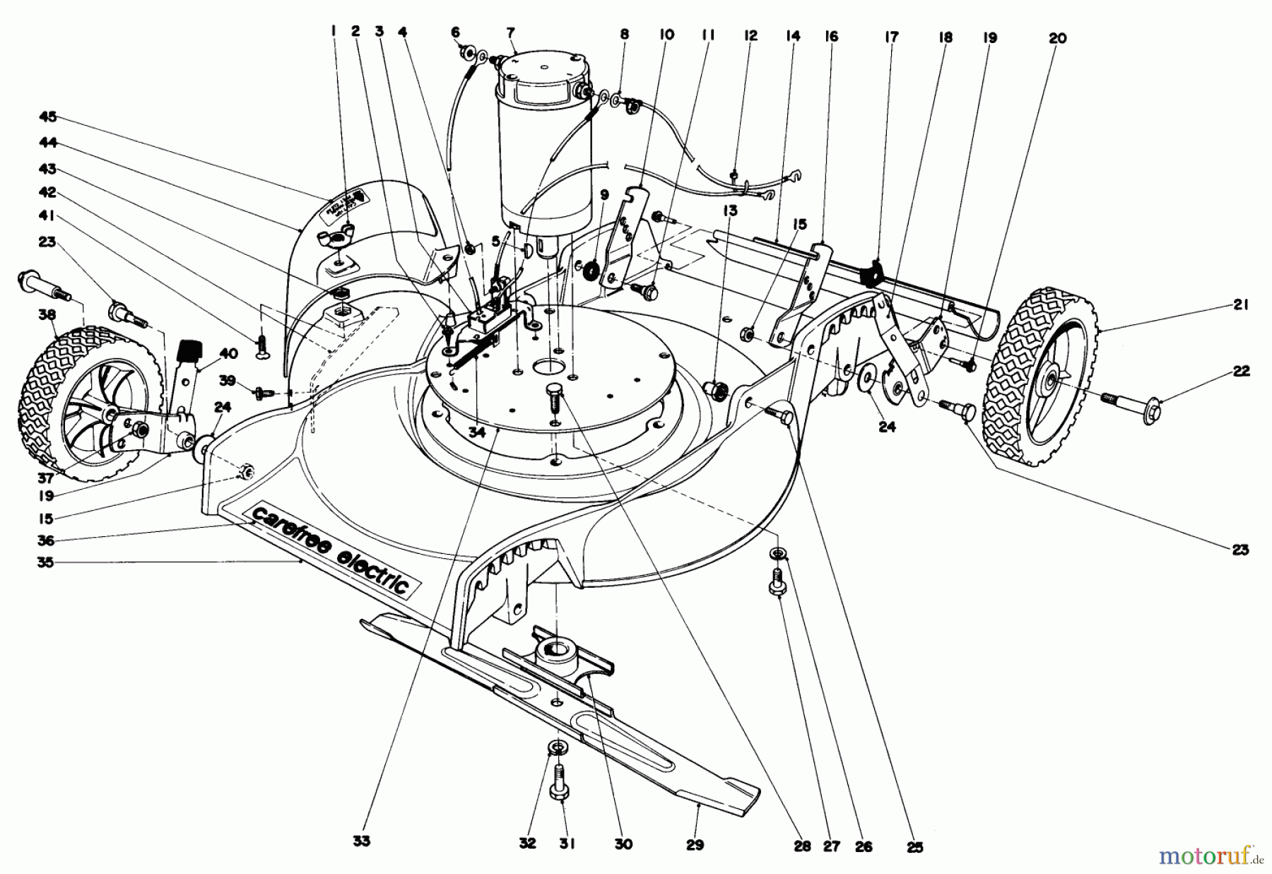 Toro Neu Mowers, Electric 17046 - Toro Electric Lawnmower, 1976 (9000001-9999999) HOUSING ASSEMBLY