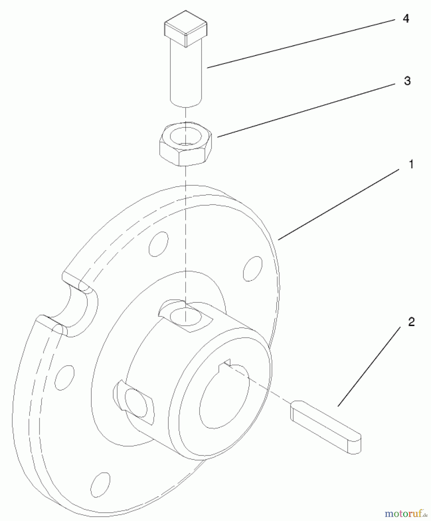 Toro Neu Accessories, Mower 104-5053 - Toro Rear Wheel Hub Kit, 5xi Garden Tractors WHEEL HUB ASSEMBLY