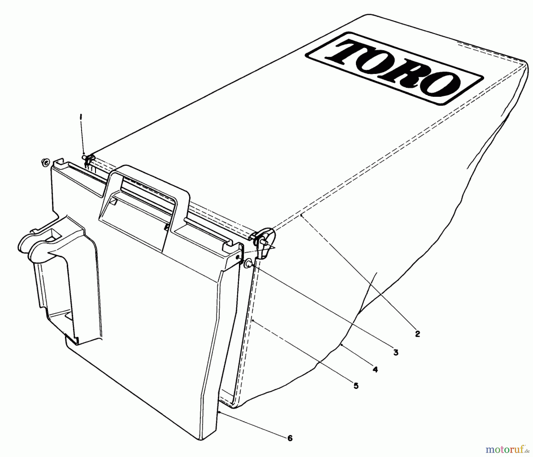 Toro Neu Mowers, Electric 20564 - Toro Electric Lawnmower, 1984 (4000001-4999999) GRASS BAG ASSEMBLY 11-9469