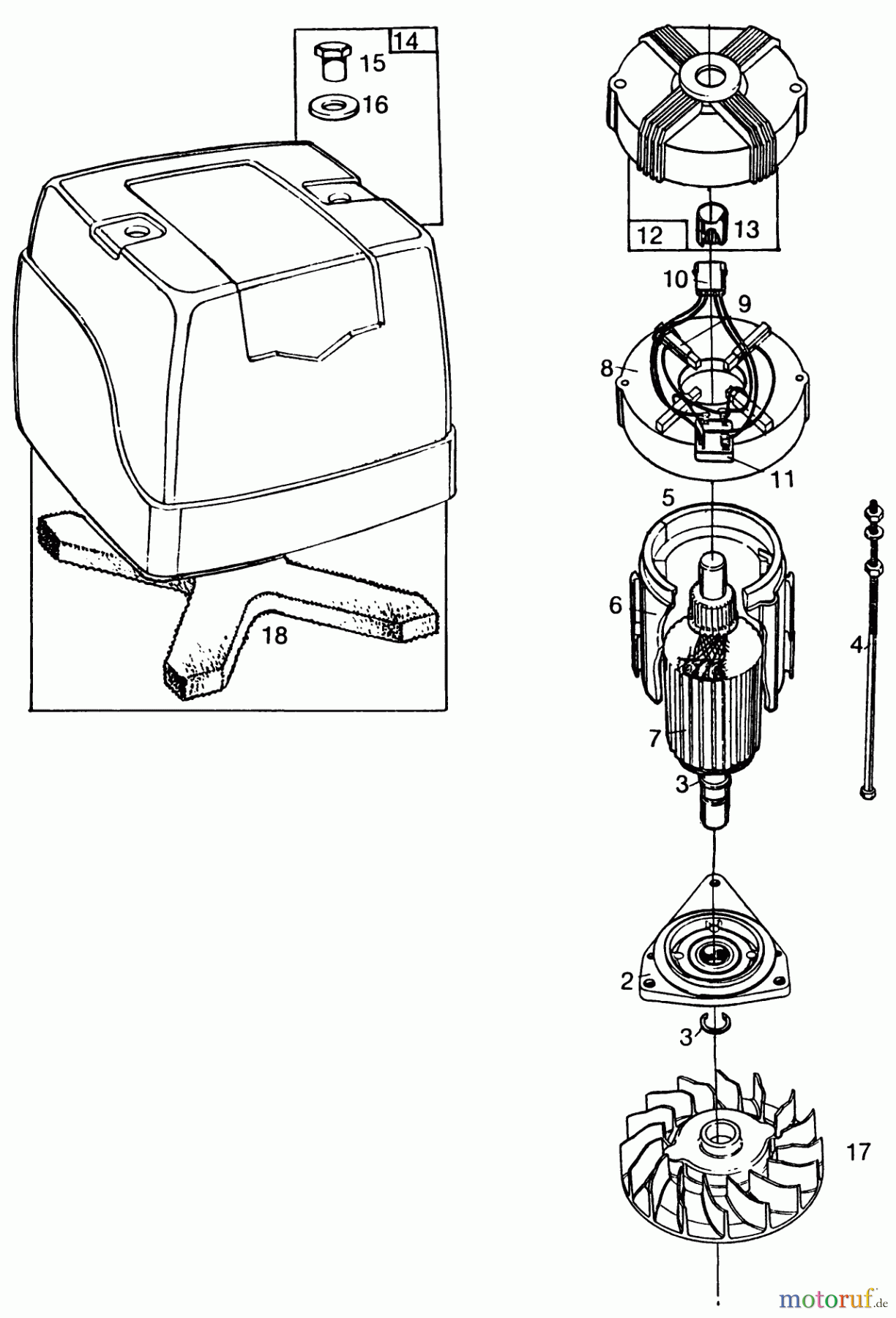 Toro Neu Mowers, Electric 20564 - Toro Electric Lawnmower, 1985 (5000001-5999999) MOTOR BRIGGS & STATTON MODEL NO. 748001-0125-01