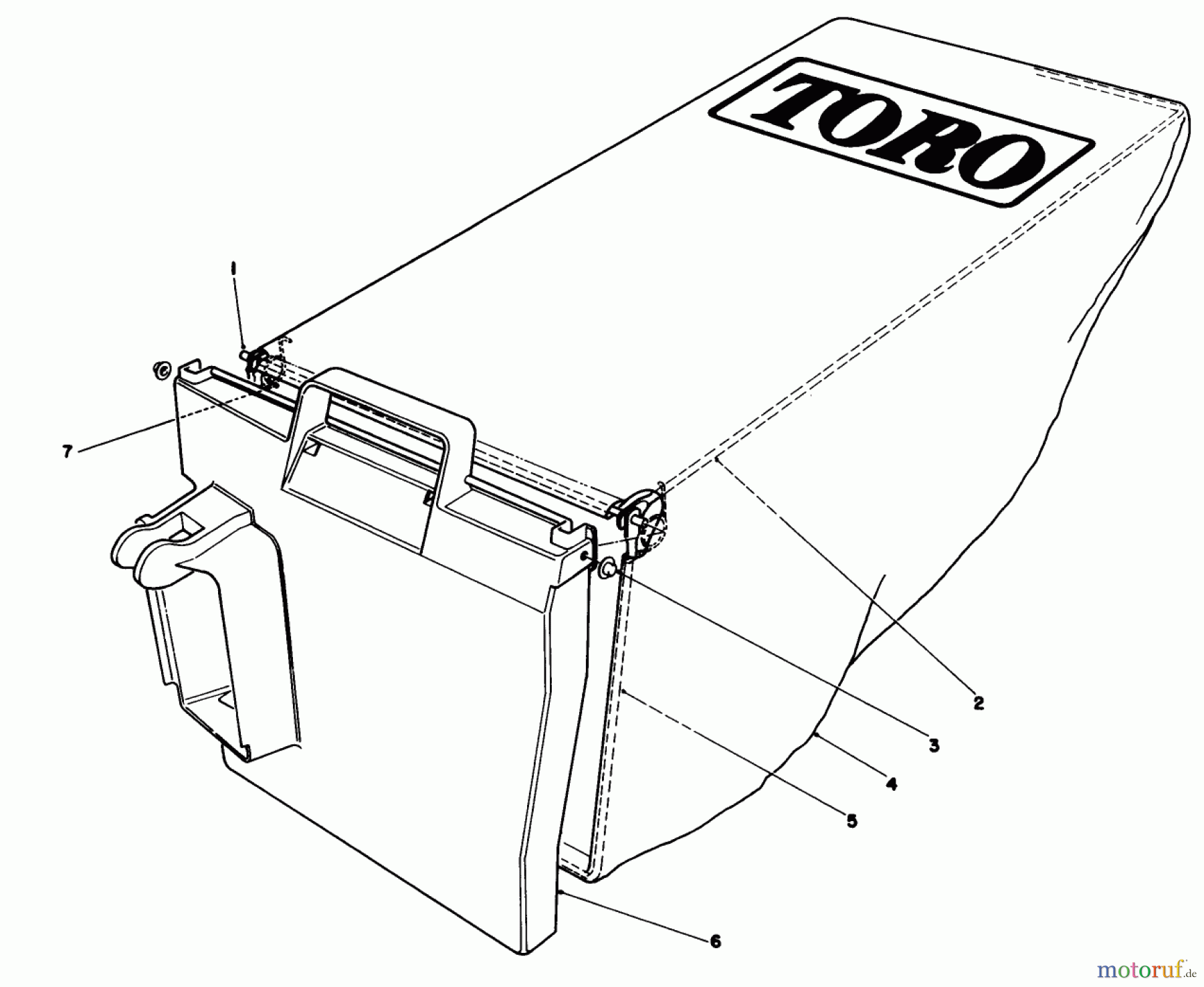 Toro Neu Mowers, Electric 20564 - Toro Electric Lawnmower, 1989 (9000001-9999999) GRASS BAG ASSEMBLY NO. 12-8859