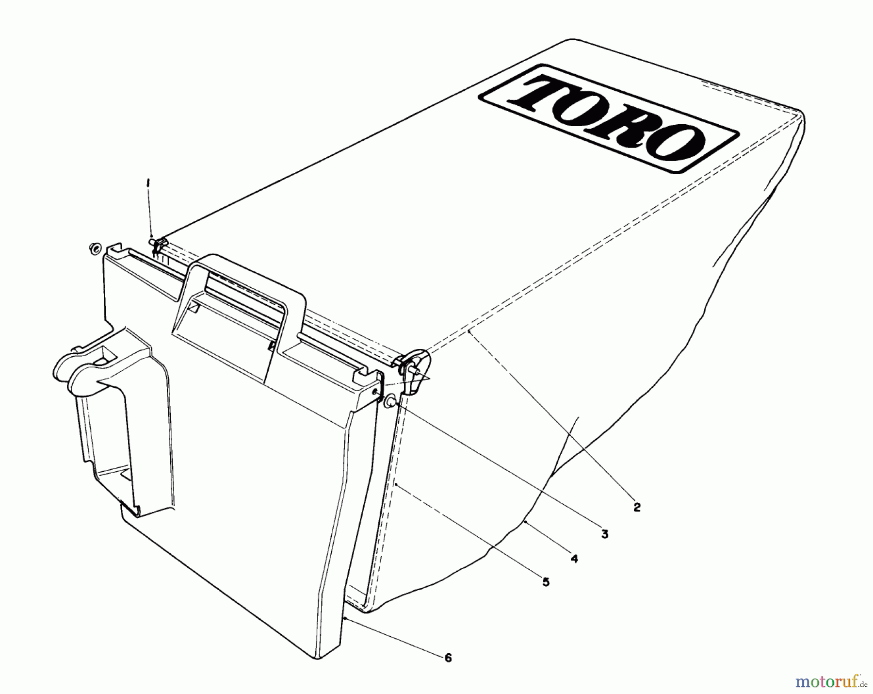 Toro Neu Mowers, Electric 20564C - Toro Electric Lawnmower, 1987 (7000001-7999999) GRASS BAG ASSEMBLY NO. 11-9469