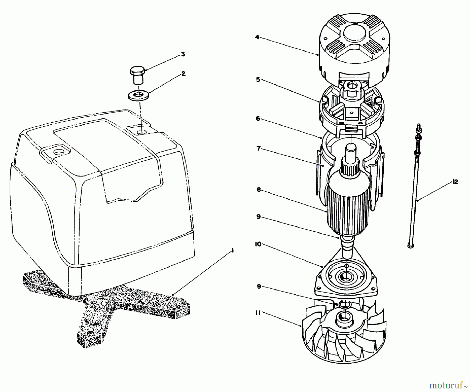 Toro Neu Mowers, Electric 20564C - Toro Electric Lawnmower, 1989 (9000001-9999999) MOTOR BRIGGS & STRATTON MODEL NO. 748001-0334-01
