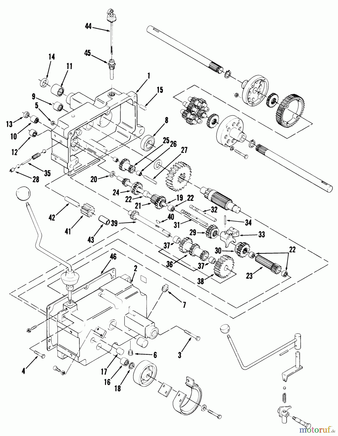 Toro Neu Mowers, Lawn & Garden Tractor Seite 1 01-08K801 (C-81) - Toro C-81 8-Speed Tractor, 1980 MECHANICAL TRANSMISSION-8 SPEED #1