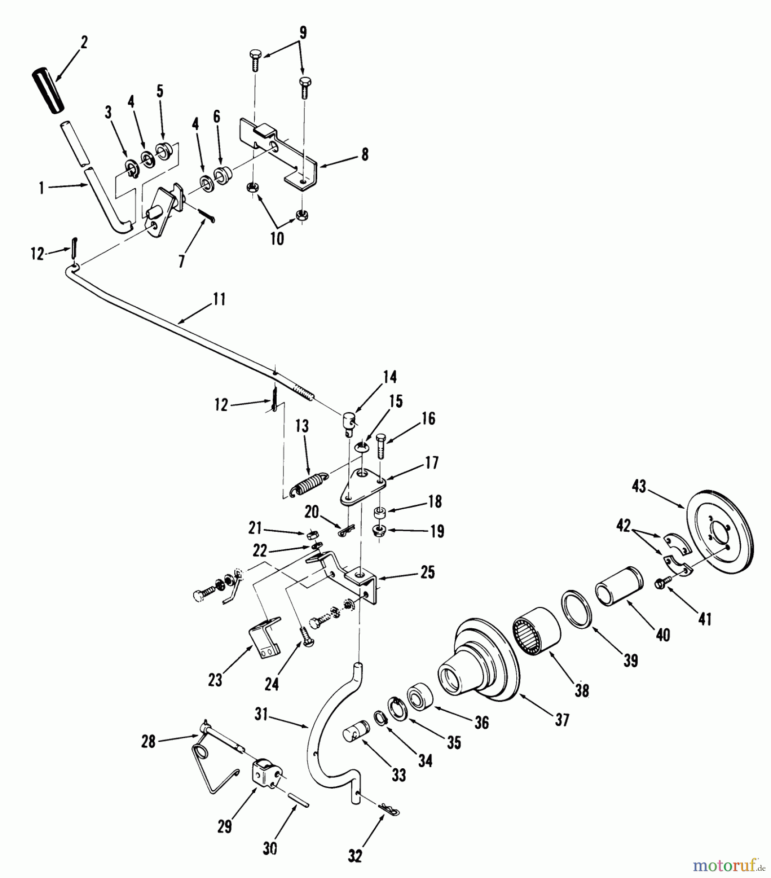 Toro Neu Mowers, Lawn & Garden Tractor Seite 1 01-14K801 (C-145) - Toro C-145 8-Speed Tractor, 1980 PTO CLUTCH AND CONTROL