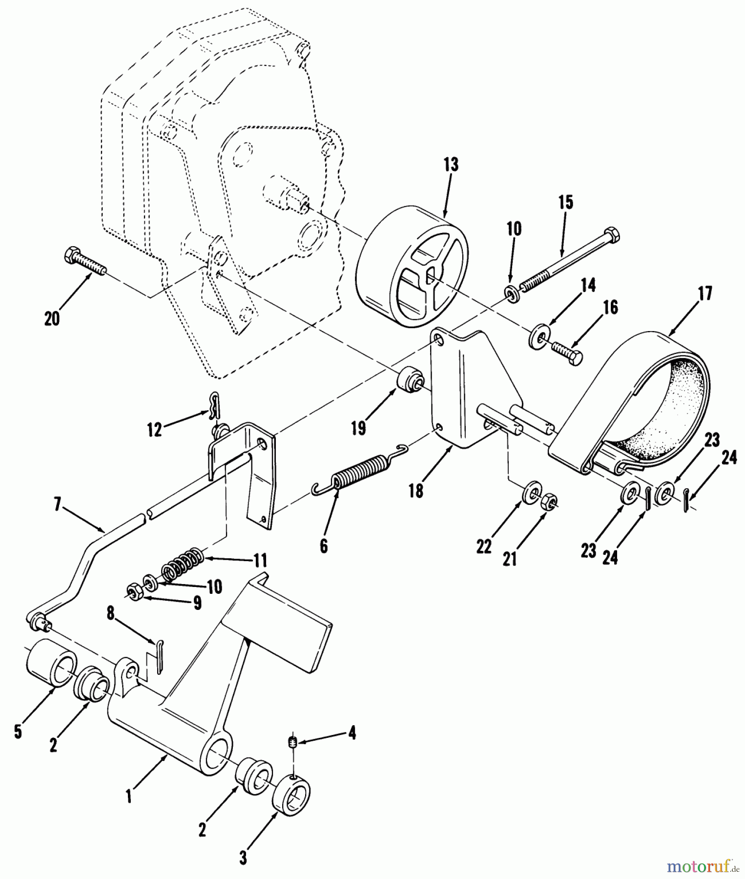 Toro Neu Mowers, Lawn & Garden Tractor Seite 1 01-17K803 (C-175) - Toro C-175 Twin 8-Speed Tractor, 1982 CLUTCH, BRAKE AND SPEED CONTROL LINKAGE #3