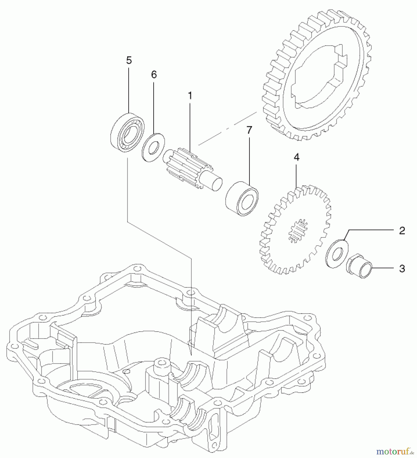 Toro Neu Accessories, Mower 105-1383 - Toro Hydrostatic Transaxle Replacement Kit, 260 Series Yard and Garden Tractors GEAR AND PINION SHAFT ASSEMBLY
