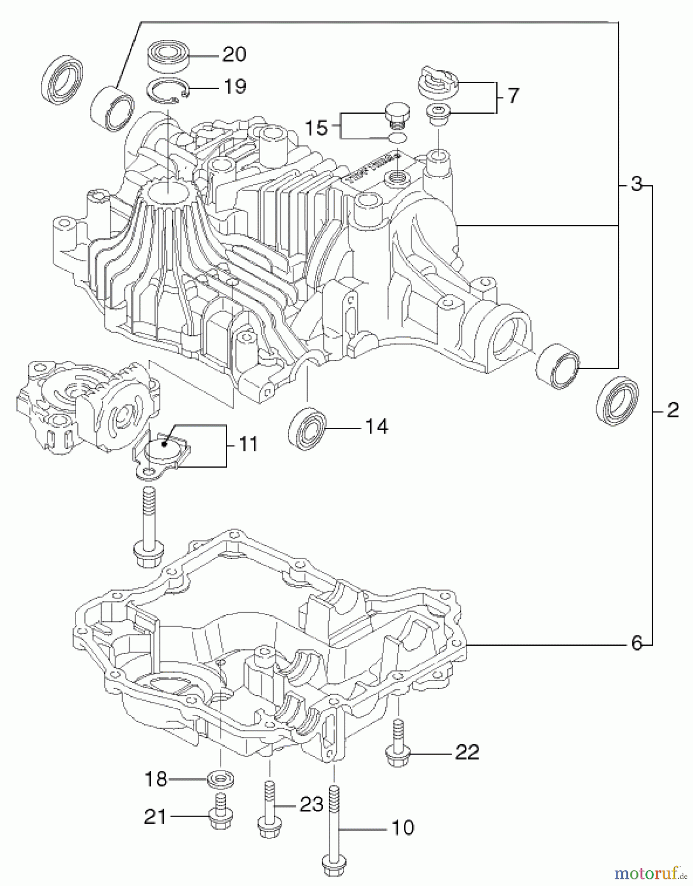 Toro Neu Accessories, Mower 105-1383 - Toro Hydrostatic Transaxle Replacement Kit, 260 Series Yard and Garden Tractors TRANSAXLE CASE ASSEMBLY