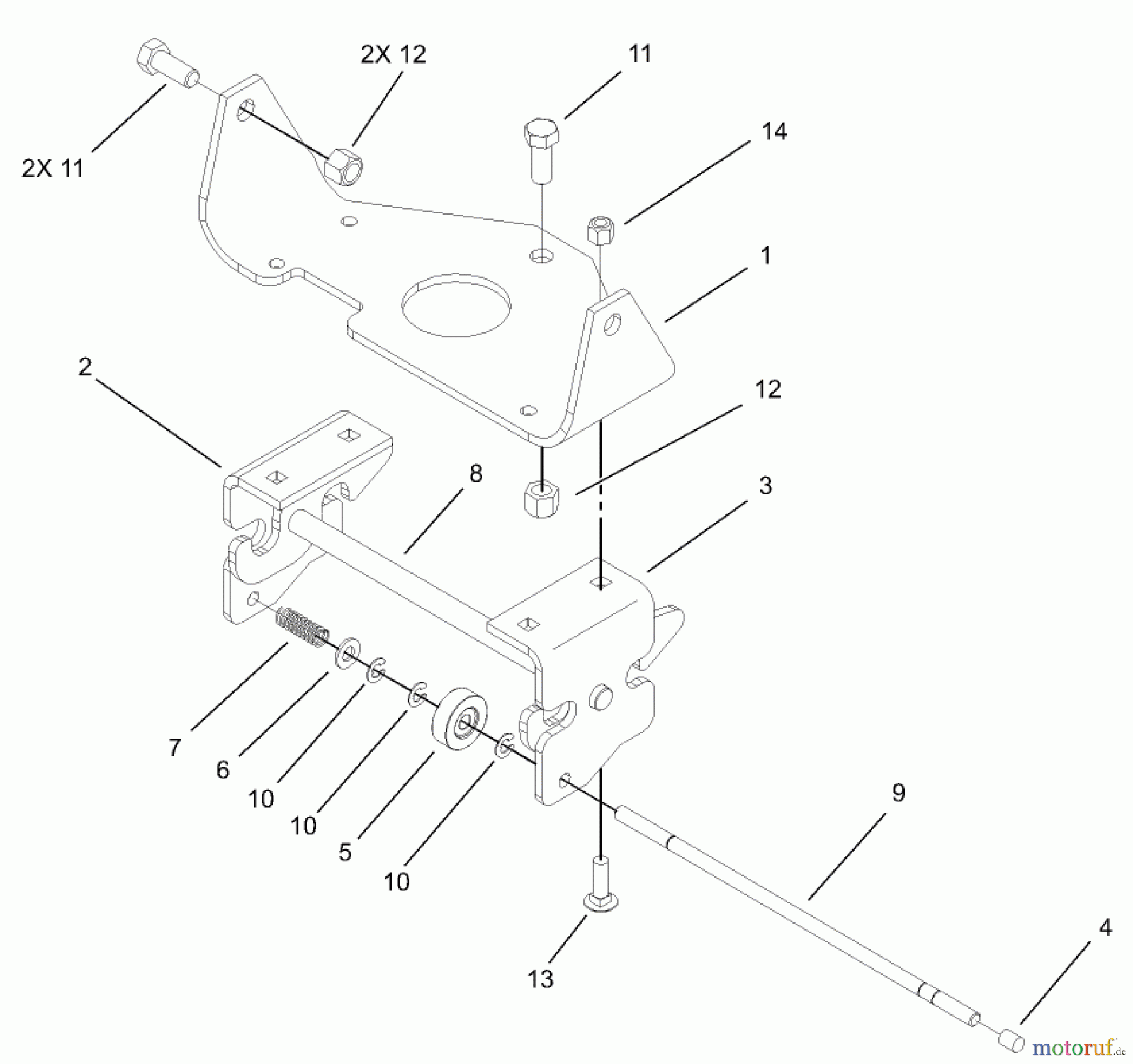 Toro Neu Accessories, Mower 107-8490 - Toro Rear Hitch Kit, Riding Tractors REAR ATTACH-A-MATIC KIT ASSEMBLY