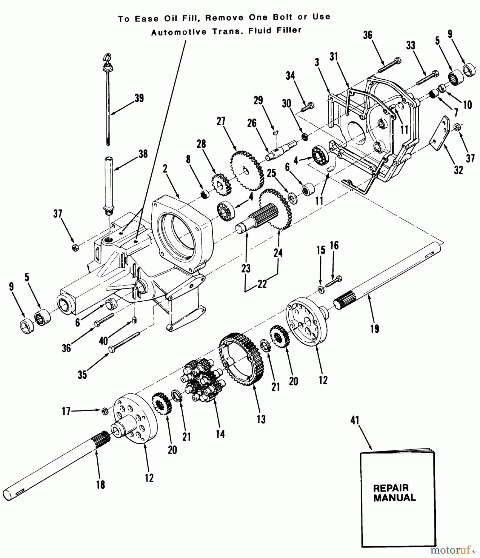 Toro Neu Mowers, Lawn & Garden Tractor Seite 1 11-08K801 (C-85) - Toro C-85 8-Speed Tractor, 1983 TRANSAXLE