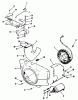Toro 91-20KS02 (D-200) - D-200 Automatic Tractor, 1979 Ersatzteile D-160 ONAN ENGINE, GOVERNOR, STARTER, CHARGING ALTERNATOR AND BLOWER HOUSING GROUP