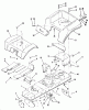 Toro 02-16BP02 (B-165) - B-165 Twin 5-Speed Tractor, 1981 Ersatzteile FRAME, SHEET METAL AND COVERS #3