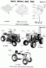 Toro 1-0100 - WorkHorse 800 Tractor, 1971 Ersatzteile 15.000 SEATS, DECALS, MISC. TRIM-15.000 SEAT ASSEMBLIES (PLATE 15.1)