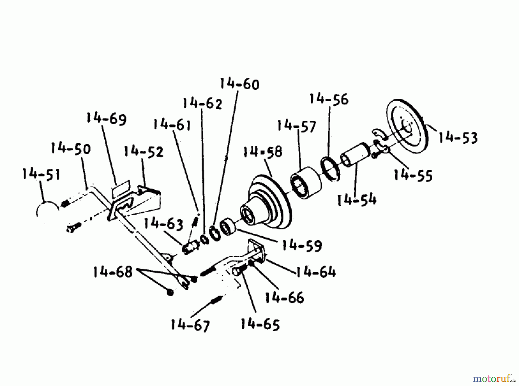 Toro Neu Mowers, Lawn & Garden Tractor Seite 1 1-0110 - Toro Commando 800 4-Speed Tractor, 1972 P.T.O. CLUTCH