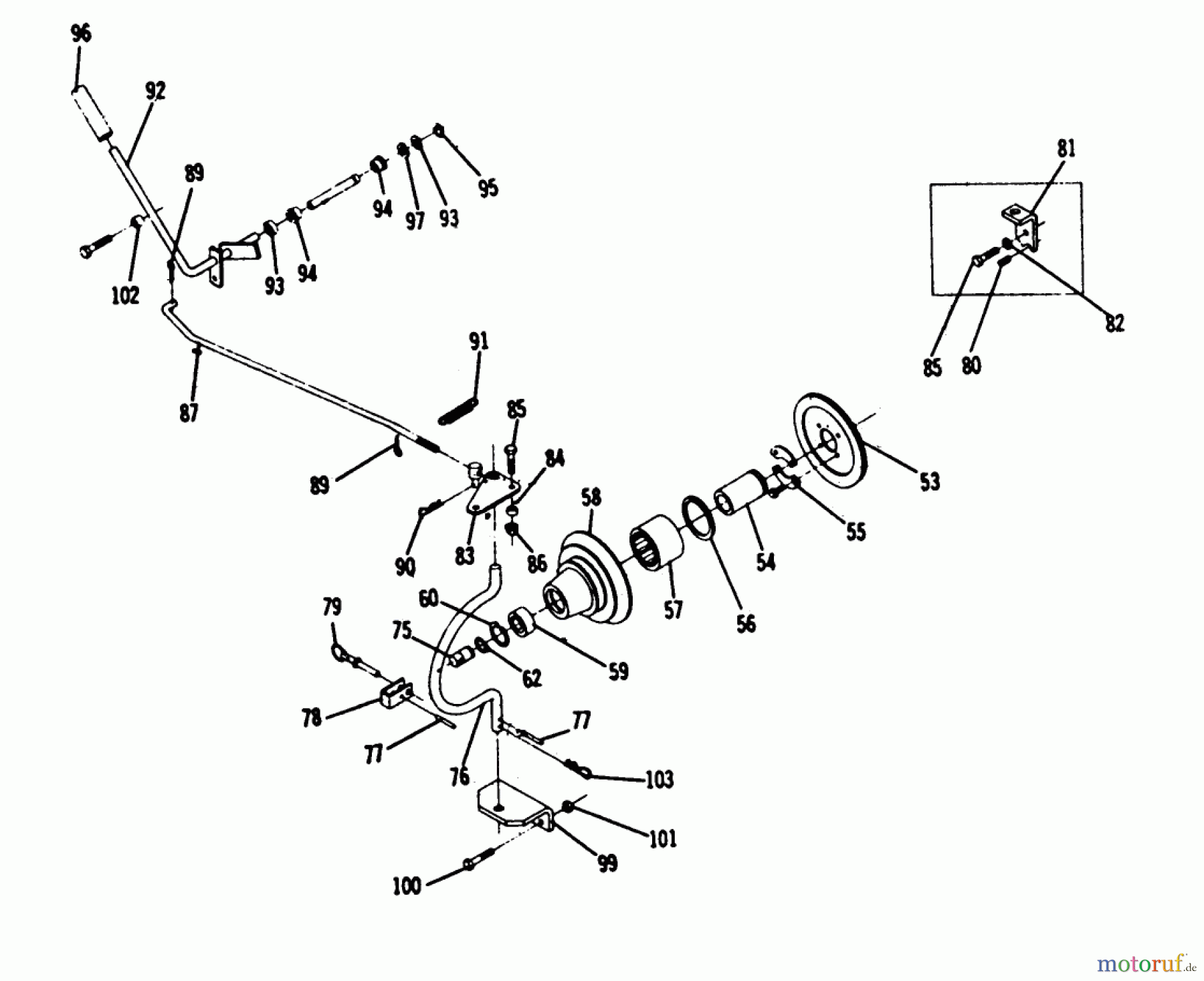Toro Neu Mowers, Lawn & Garden Tractor Seite 1 1-0110 - Toro Commando 800 4-Speed Tractor, 1972 PTO CLUTCH