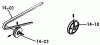Toro 1-0310 - Raider 12 Tractor, 1971 Ersatzteile DRIVE BELTS, PULLEYS (PLATE 14.1)