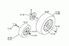Toro 1-0330 - Raider 8 Tractor, 1972 Ersatzteile 13.000 WHEELS AND TIRES (PLATE 13.1)