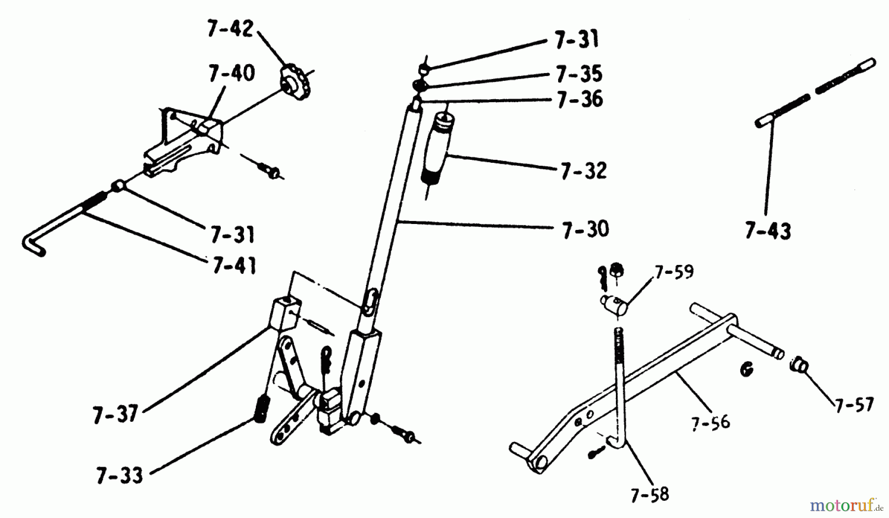 Toro Neu Mowers, Lawn & Garden Tractor Seite 1 1-0396 (C-120) - Toro C-120 8-Speed Tractor, 1975 7.030 LIFT LINKAGE (FIG. 7B)