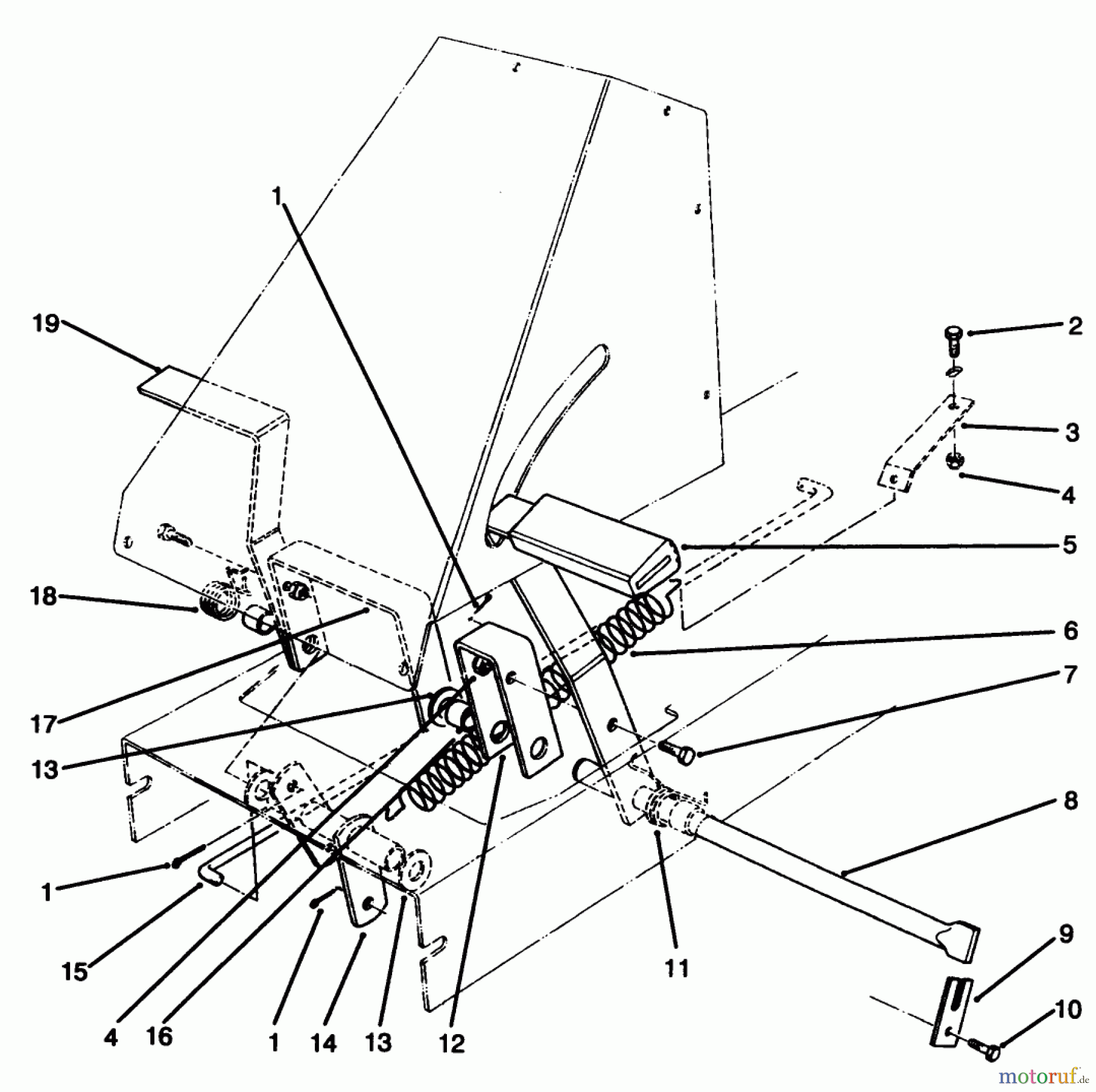 Toro Neu Mowers, Lawn & Garden Tractor Seite 1 1-0394 - Toro Raider 10 4-Speed Tractor, 1975 FRAME ASSEMBLY