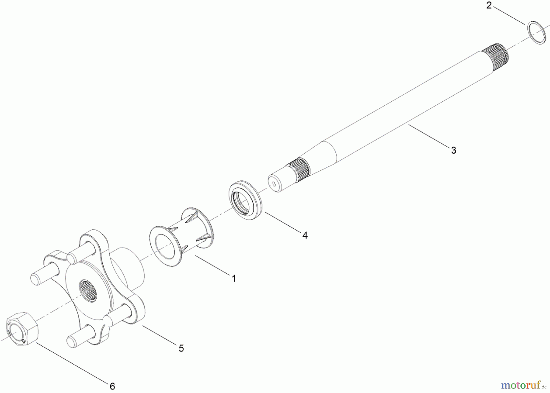 Toro Neu Accessories, Mower 120-7932 - Toro Replacement Axle Kit, TimeCutter Riding Mower AXLE KIT ASSEMBLY NO. 120-7932
