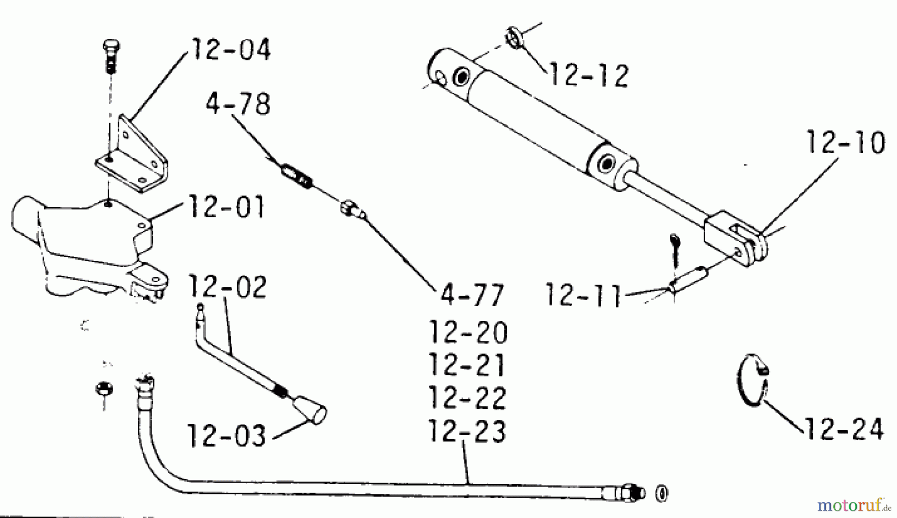 Toro Neu Mowers, Lawn & Garden Tractor Seite 1 1-0401 - Toro Charger 12 Tractor, 1972 HYDRAULIC SYSTEM BRONCO 14