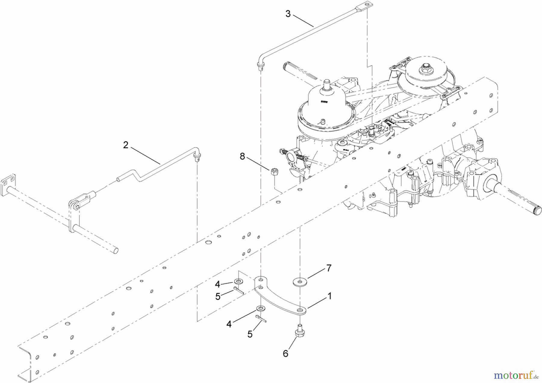 Toro Neu Accessories, Mower 121-4040 - Toro Motion Control Link Kit, XLS Lawn Tractor MOTION CONTROL LINK KIT ASSEMBLY NO. 121-4040