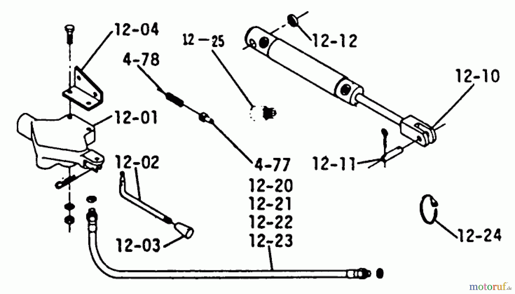 Toro Neu Mowers, Lawn & Garden Tractor Seite 1 1-0465 - Toro 12 hp Automatic Tractor, 1973 PARTS LIST FOR 12.000 HYDRAULIC SYSTEM (PLATE 12.1)