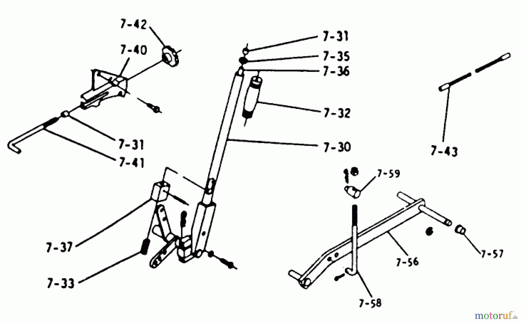 Toro Neu Mowers, Lawn & Garden Tractor Seite 1 1-0465 - Toro 12 hp Automatic Tractor, 1973 PARTS LIST FOR 7.030 LIFT LINKAGE (PLATE 7.2)