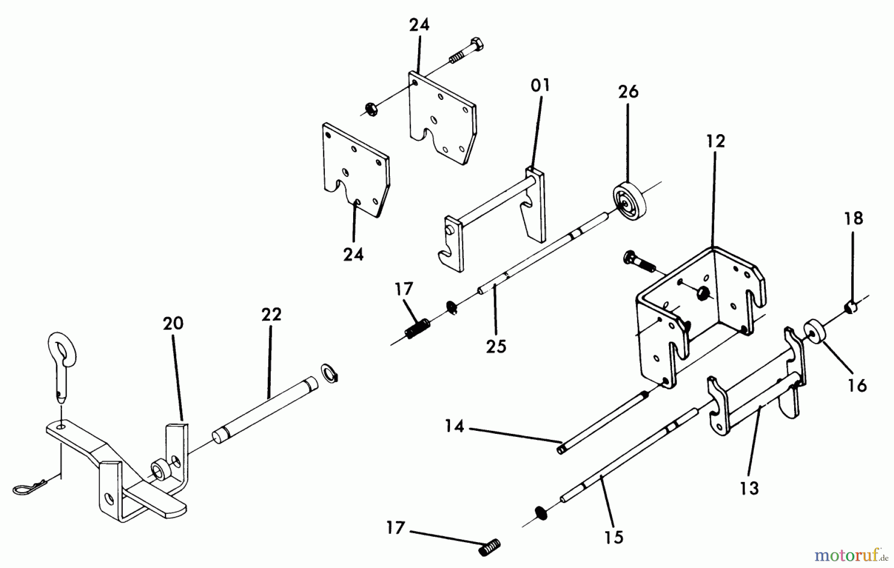 Toro Neu Mowers, Lawn & Garden Tractor Seite 1 1-0491 (C-120) - Toro C-120 Automatic Tractor, 1975 7.000 HITCH ASSEMBLIES (FIG. 7A)