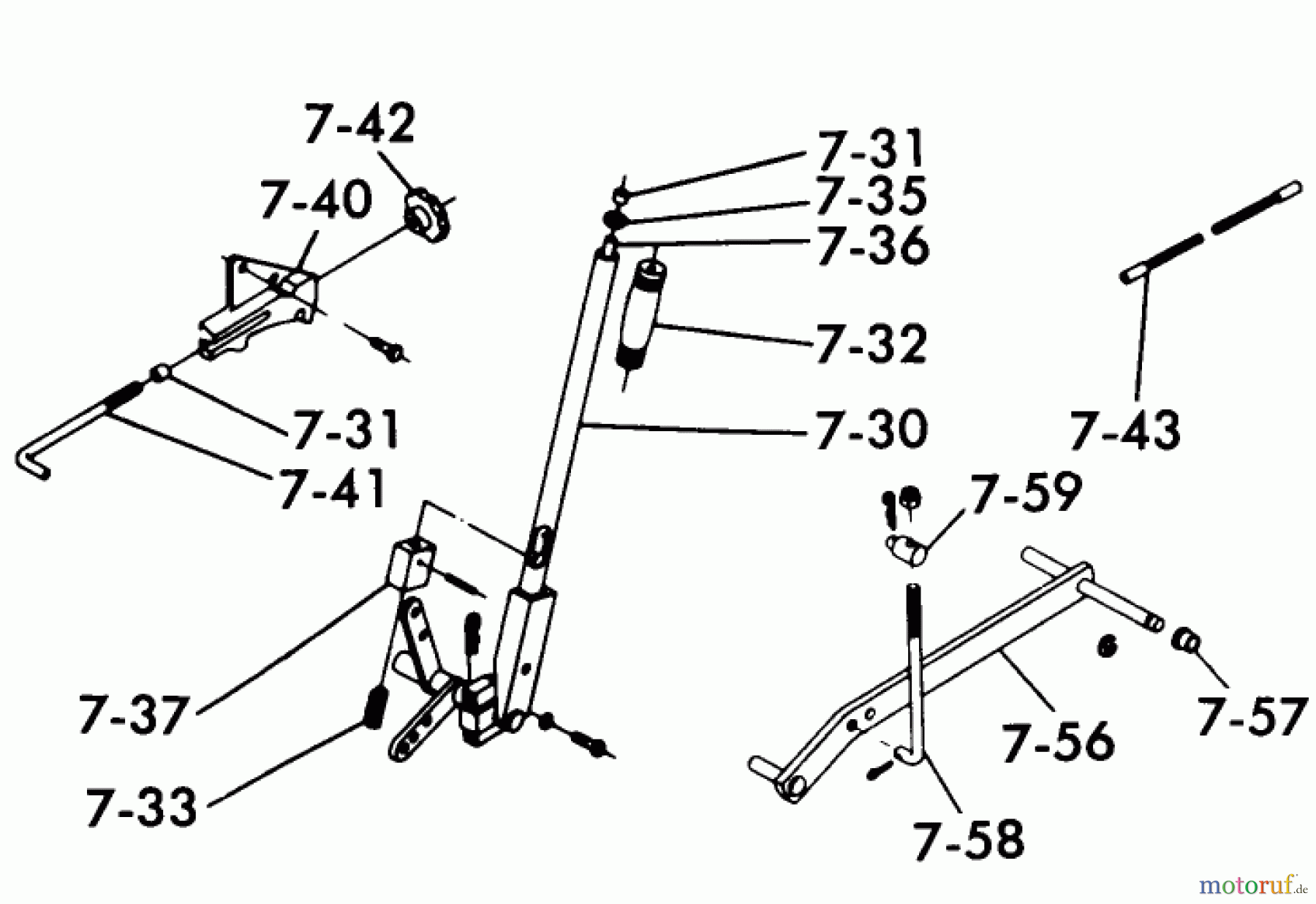 Toro Neu Mowers, Lawn & Garden Tractor Seite 1 1-0491 (C-120) - Toro C-120 Automatic Tractor, 1975 7.030 LIFT LINKAGE (FIG. 7B)