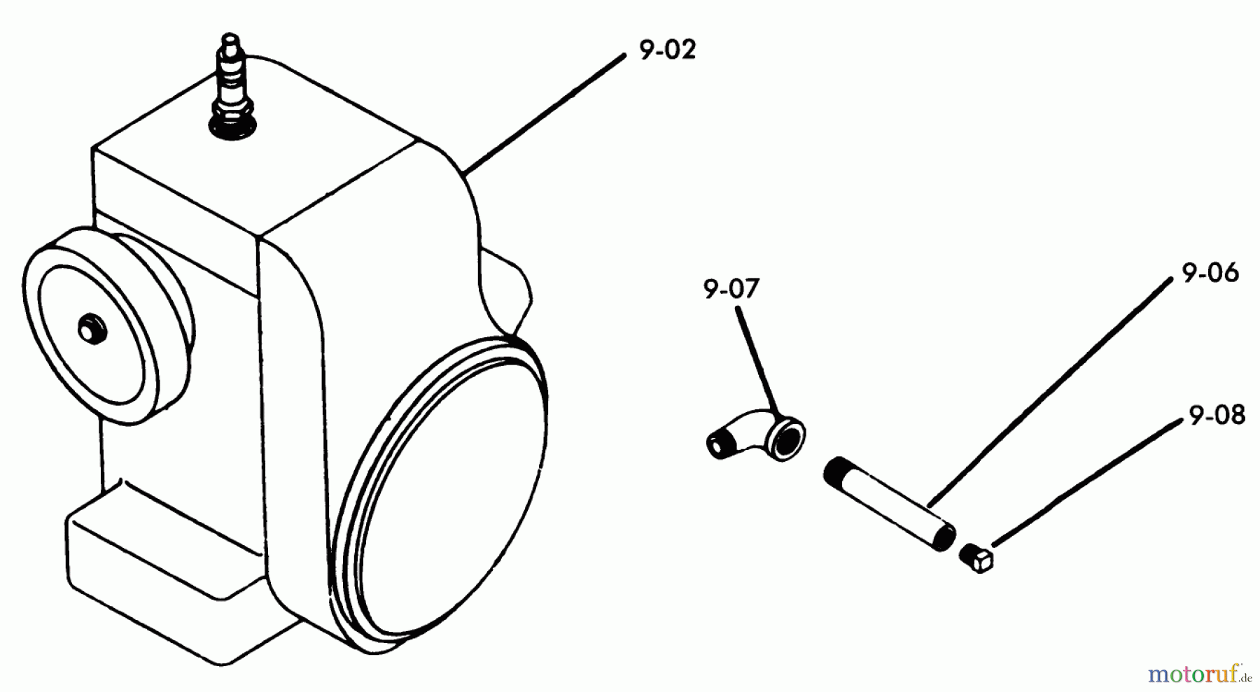 Toro Neu Mowers, Lawn & Garden Tractor Seite 1 1-0491 (C-120) - Toro C-120 Automatic Tractor, 1975 9.000 ENGINE (FIG. 9)