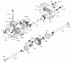 Toro 1-0611 (D-180) - D-180 Automatic Tractor, 1974 Ersatzteile TRANSAXLE - COMPONENT PARTS (PLATE 4.010)