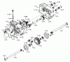 Toro 1-0612 (D-180) - D-180 Automatic Tractor, 1975 Ersatzteile 4.010 TRANSAXLE-COMPONENT PARTS (FIG. 4A)