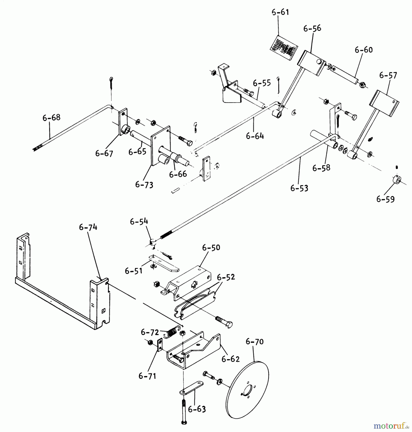  Toro Neu Mowers, Lawn & Garden Tractor Seite 1 1-0612 (D-180) - Toro D-180 Automatic Tractor, 1975 6.020 DISC TURNING BRAKES (FIG. 6B) STANDARD ON D-200