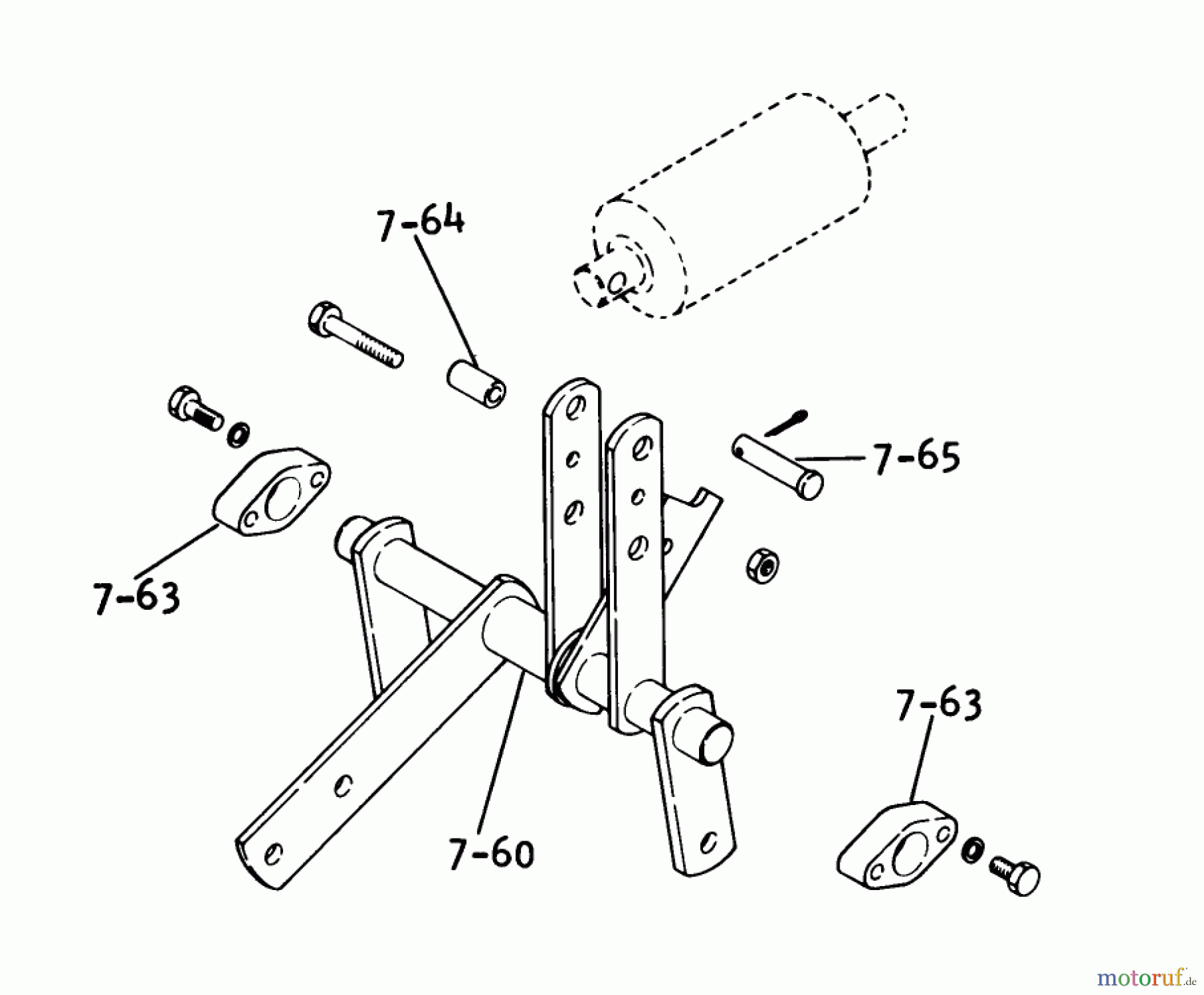 Toro Neu Mowers, Lawn & Garden Tractor Seite 1 1-0651 (D-160) - Toro D-160 Automatic Tractor, 1975 7.060 HYDRAULIC LIFT LINKAGE (FIG. 7B)