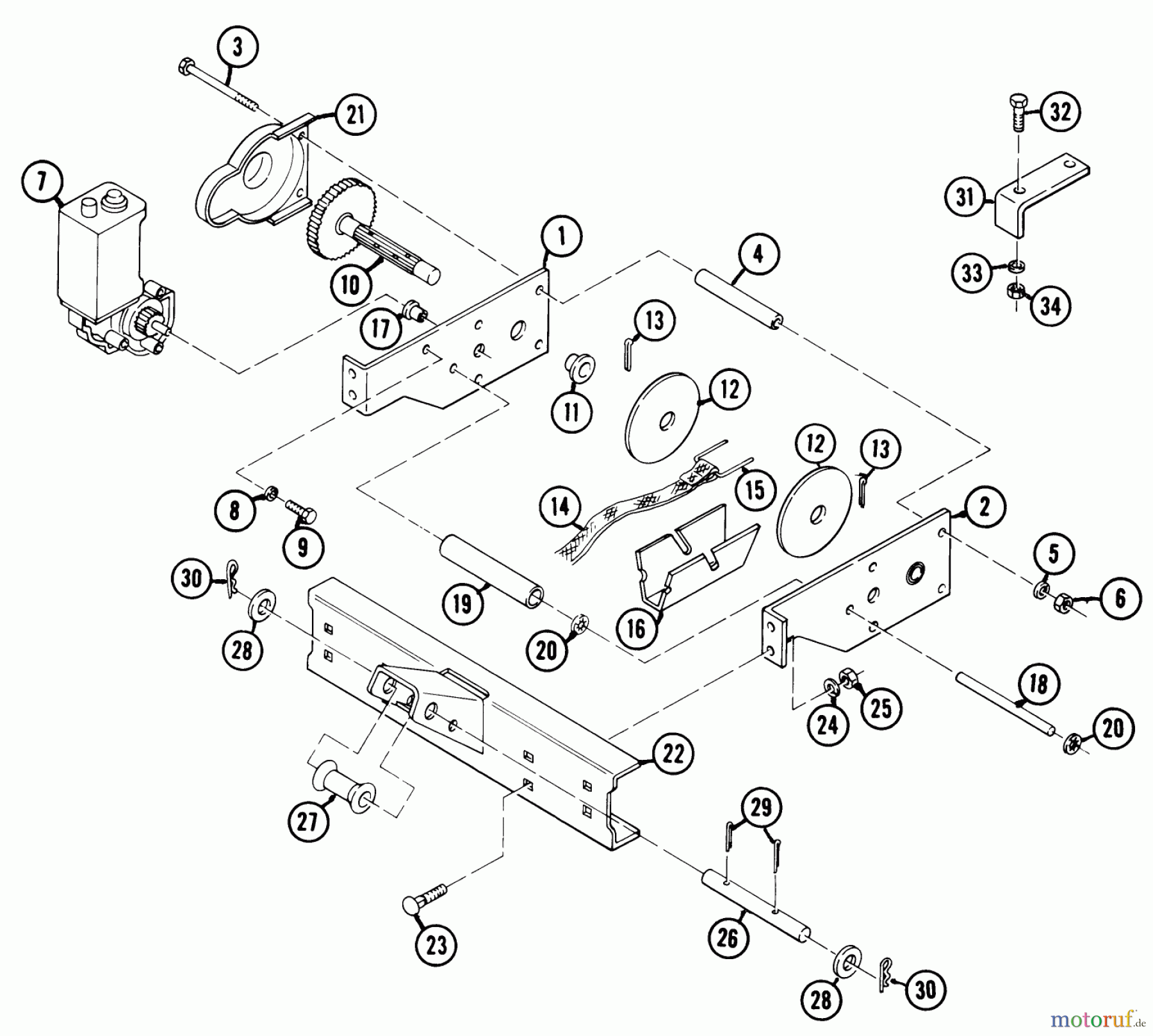 Toro Neu Mowers, Lawn & Garden Tractor Seite 1 1-0720 (B-145) - Toro B-145 Elec-Trak, 1975 LIFT LINKAGE AND HITCH