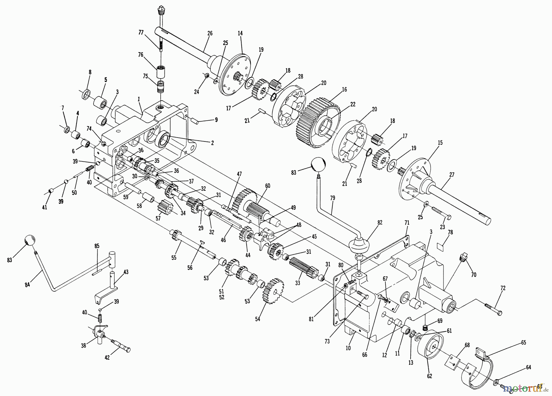 Toro Neu Mowers, Lawn & Garden Tractor Seite 1 1-6253 - Toro Raider 12 Tractor, 1970 PARTS LIST FOR 5073 TRANSMISSION