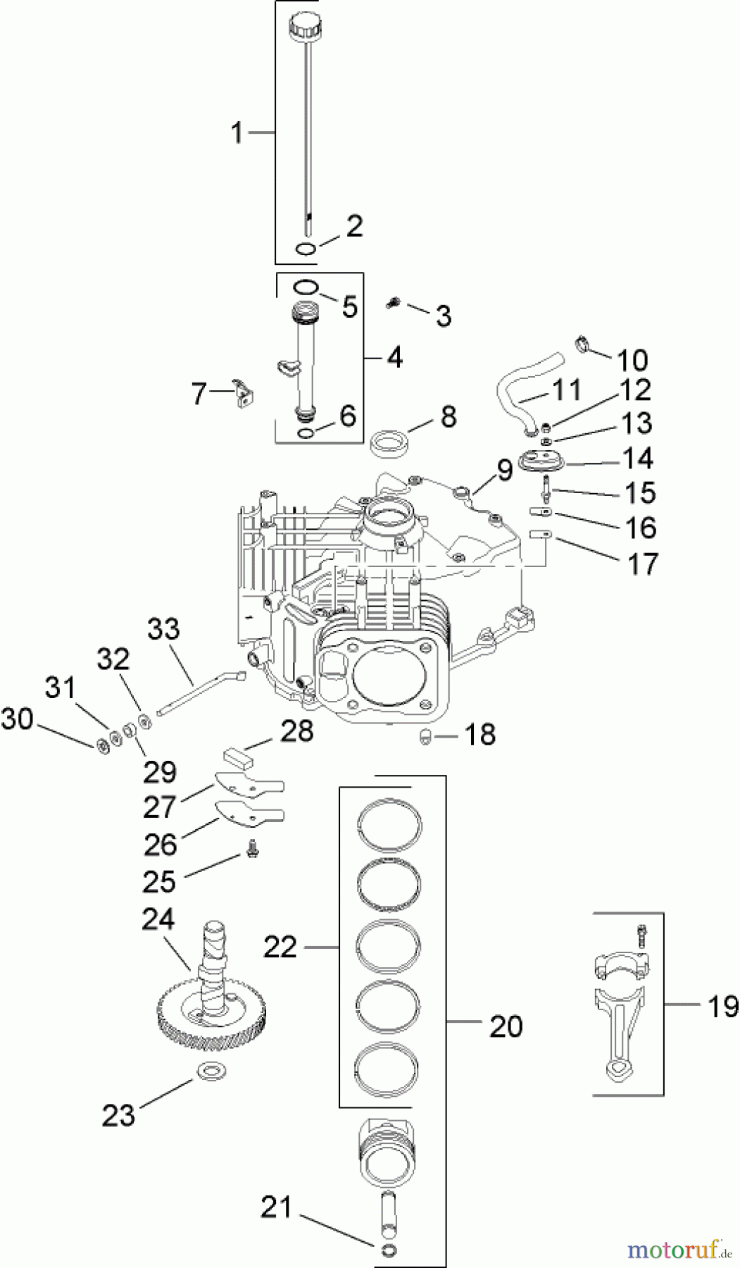 Toro Neu Mowers, Lawn & Garden Tractor Seite 1 13AP60RP544 (LX500) - Toro LX500 Lawn Tractor, 2006 (1A056B50000-) CRANKCASE ASSEMBLY KOHLER SV720-0011