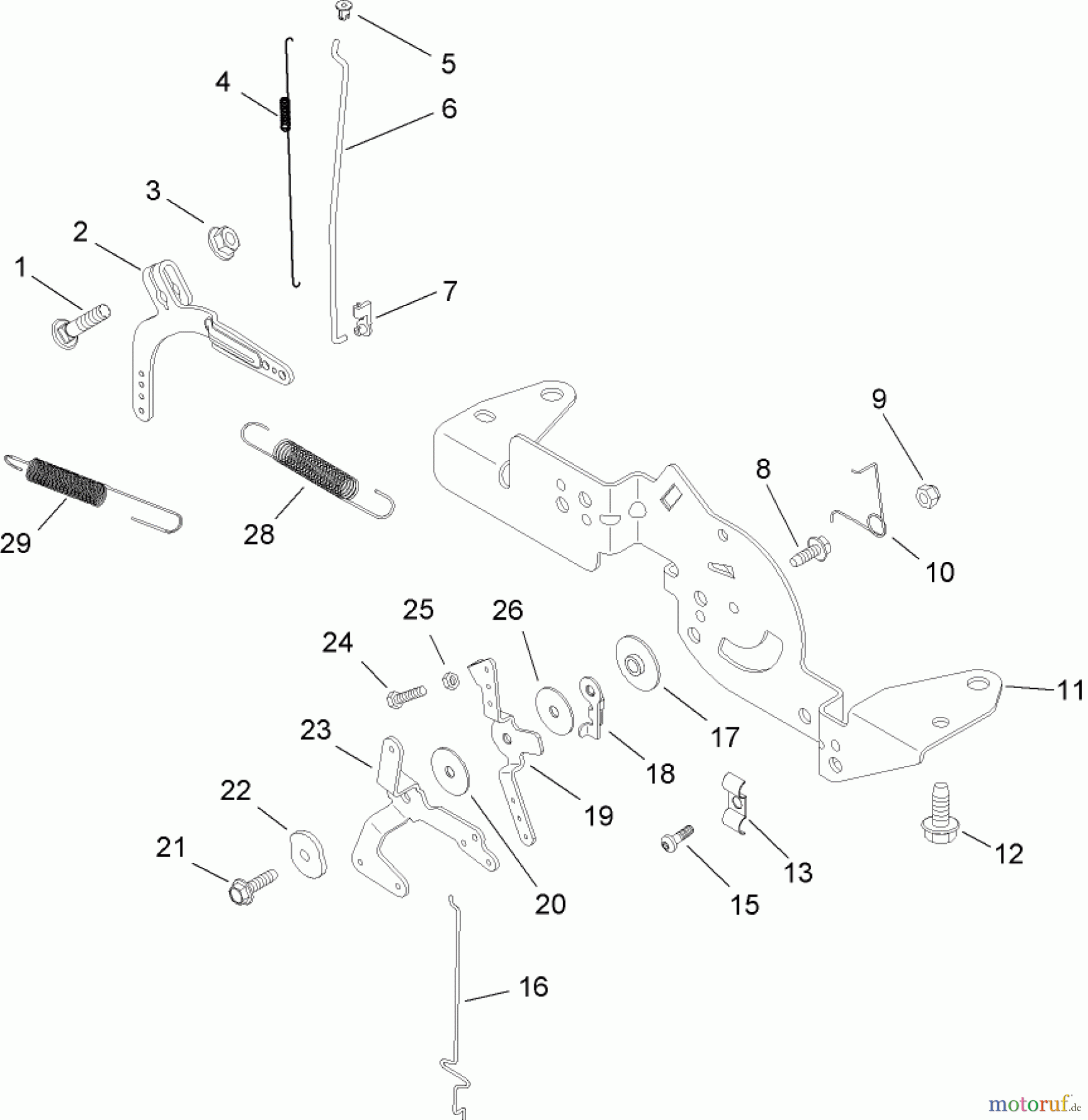  Toro Neu Mowers, Lawn & Garden Tractor Seite 1 13AP60RP544 (LX500) - Toro LX500 Lawn Tractor, 2006 (1A056B50000-) ENGINE CONTROL ASSEMBLY KOHLER SV720-0011