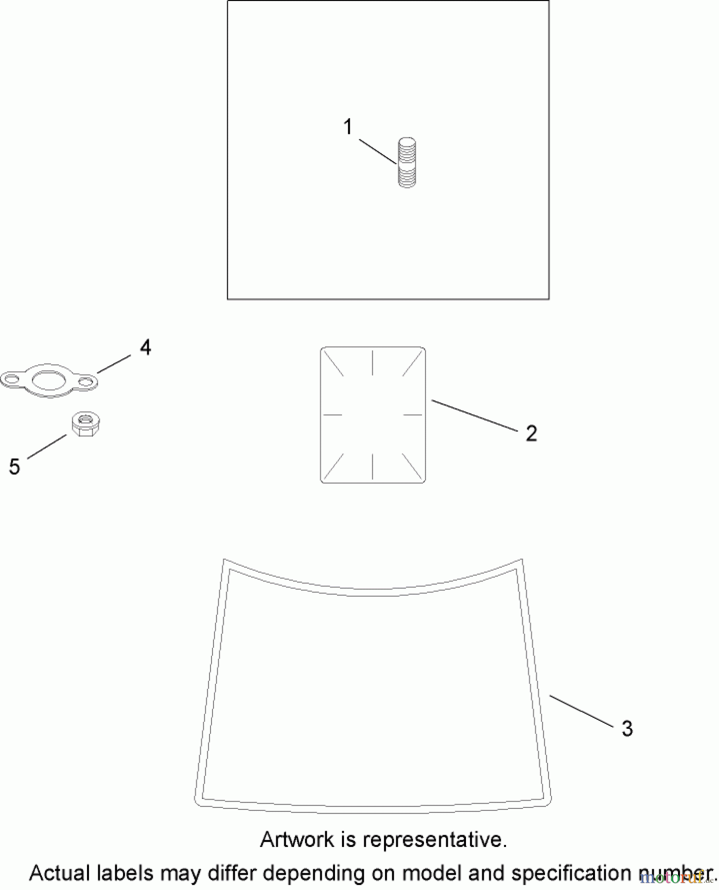 Toro Neu Mowers, Lawn & Garden Tractor Seite 1 13AP60RP544 (LX500) - Toro LX500 Lawn Tractor, 2006 (1A056B50000-) EXHAUST STUD, GASKET AND DECAL ASSEMBLY KOHLER SV720-0011