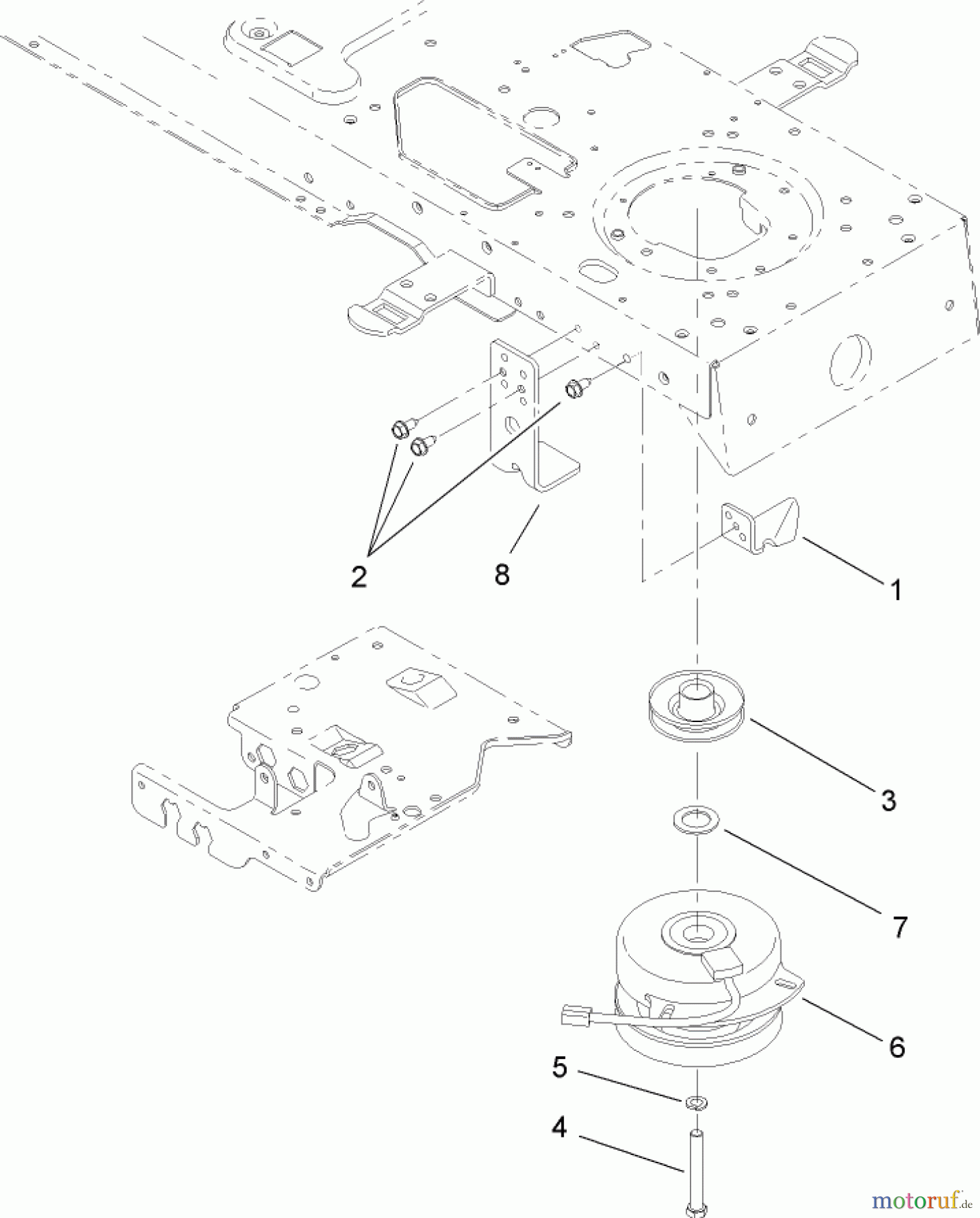 Toro Neu Mowers, Lawn & Garden Tractor Seite 1 13AP60RP744 (LX500) - Toro LX500 Lawn Tractor, 2006 (1A096B50000-) ELECTRIC CLUTCH ASSEMBLY