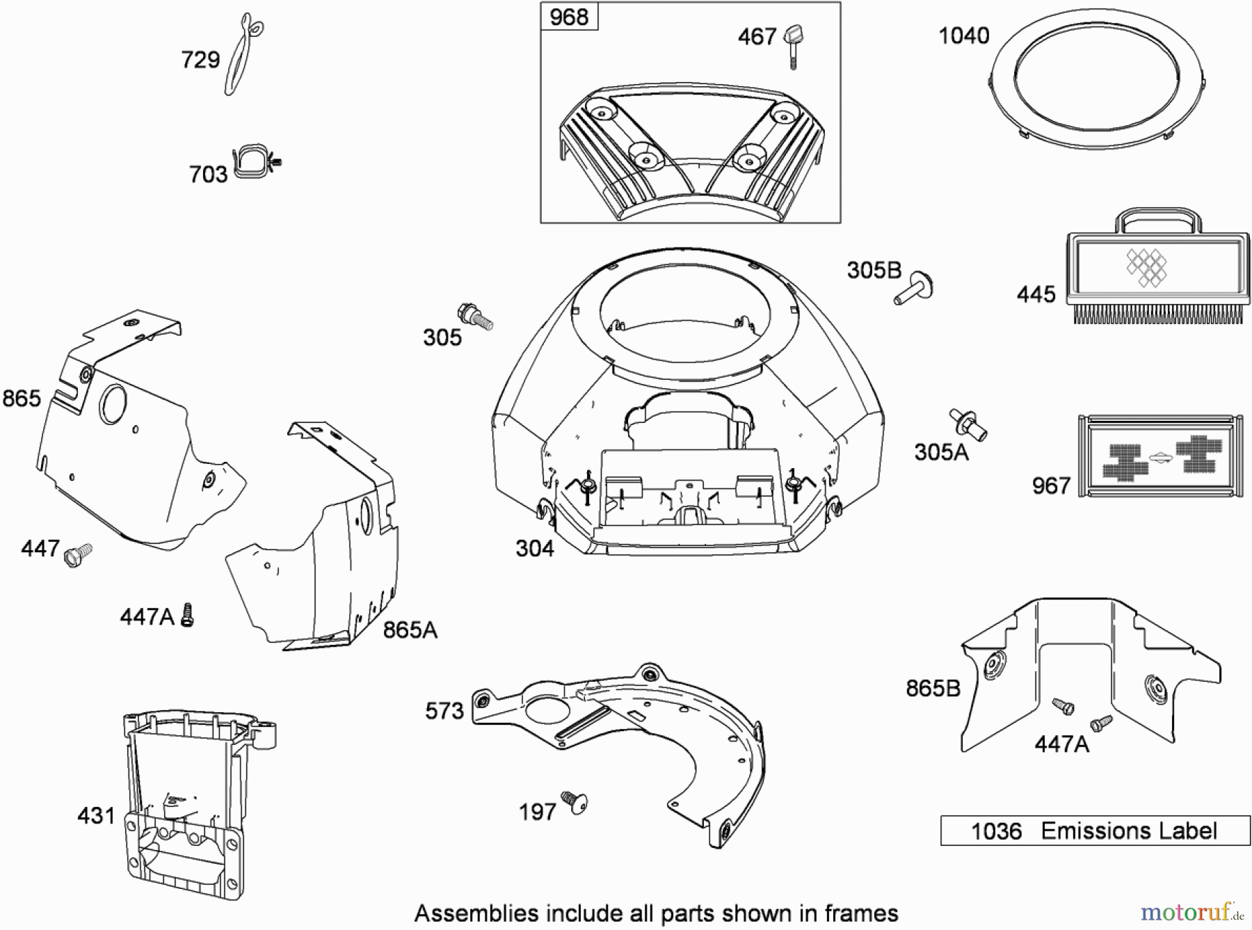 Toro Neu Mowers, Lawn & Garden Tractor Seite 1 13AT61RH048 (LX466) - Toro LX466 Lawn Tractor, 2008 (SN 1L137H10100-) BLOWER HOUSING ASSEMBLY BRIGGS AND STRATTON 407777-0550-B1