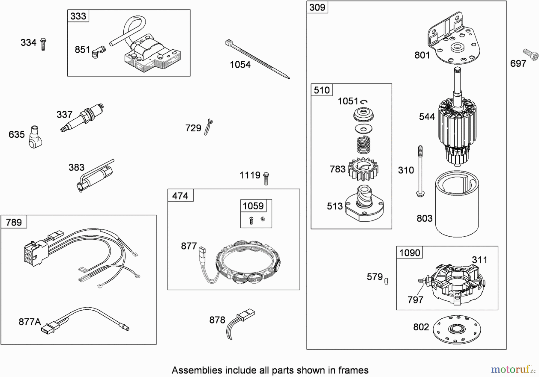 Toro Neu Mowers, Lawn & Garden Tractor Seite 1 13AT61RH048 (LX466) - Toro LX466 Lawn Tractor, 2008 (SN 1L137H10100-) ELECTRIC STARTER ASSEMBLY BRIGGS AND STRATTON 407777-0550-B1