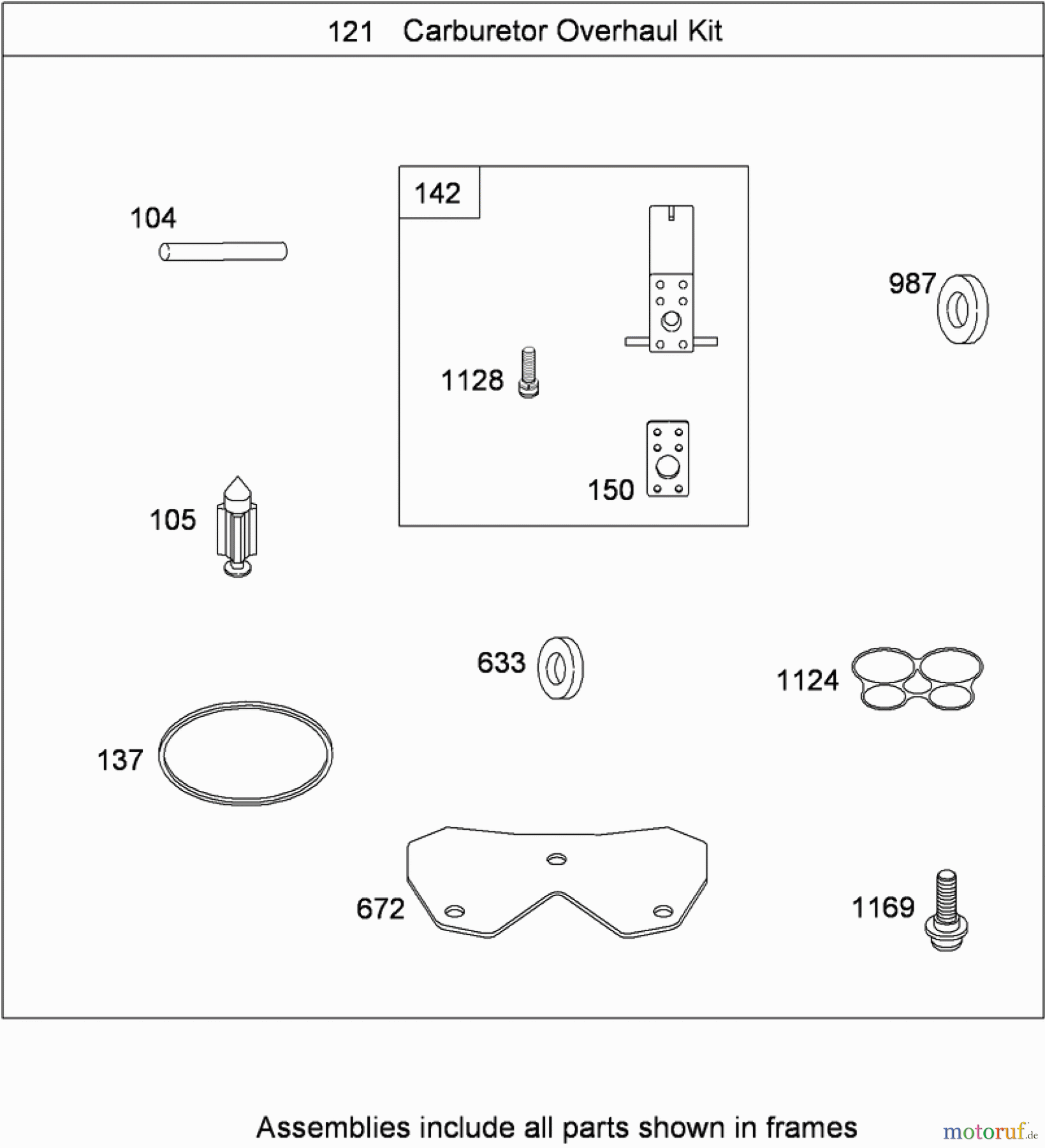  Toro Neu Mowers, Lawn & Garden Tractor Seite 1 13AT61RH544 (LX466) - Toro LX466 Lawn Tractor, 2008 (SN 1-) CARBURETOR OVERHAUL KIT BRIGGS AND STRATTON 407777-0550-B1