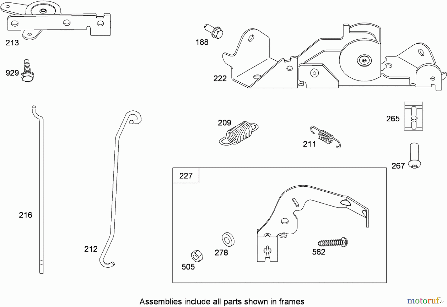  Toro Neu Mowers, Lawn & Garden Tractor Seite 1 13AT61RH544 (LX466) - Toro LX466 Lawn Tractor, 2008 (SN 1-) GOVERNOR CONTROL ASSEMBLY BRIGGS AND STRATTON 407777-0550-B1